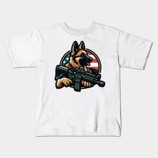 Tactical German Shepard Puppy Kids T-Shirt